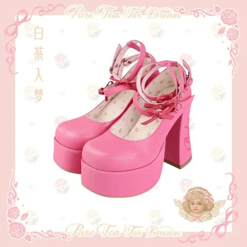 5 Colors Cute Heels Pastel Elegant Shoes ON612