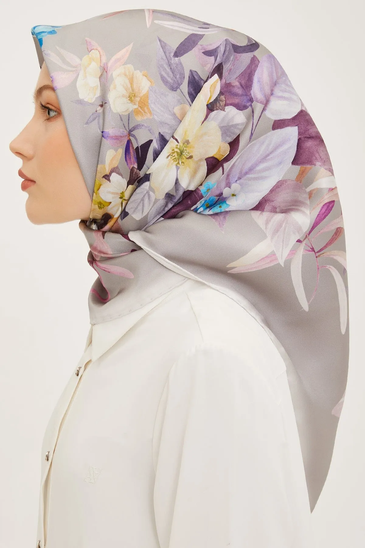 Armine Ayu Floral Silk Scarf #35