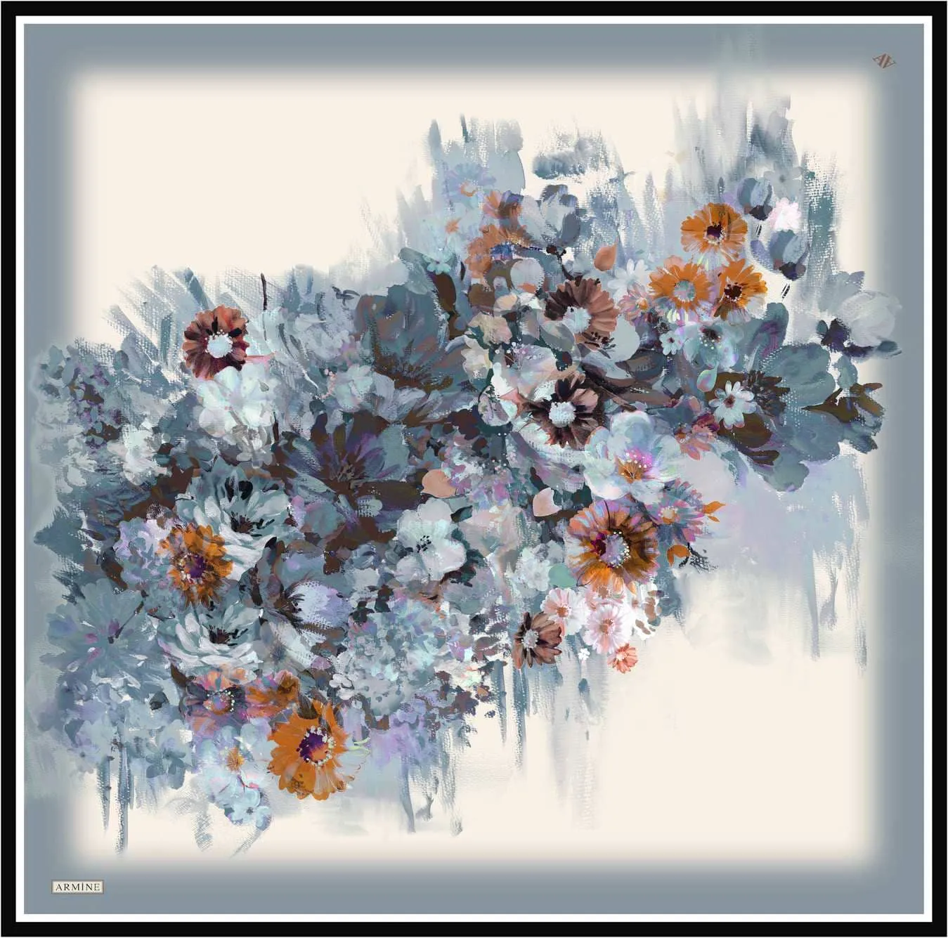 Armine Estella Floral Silk Scarf #54