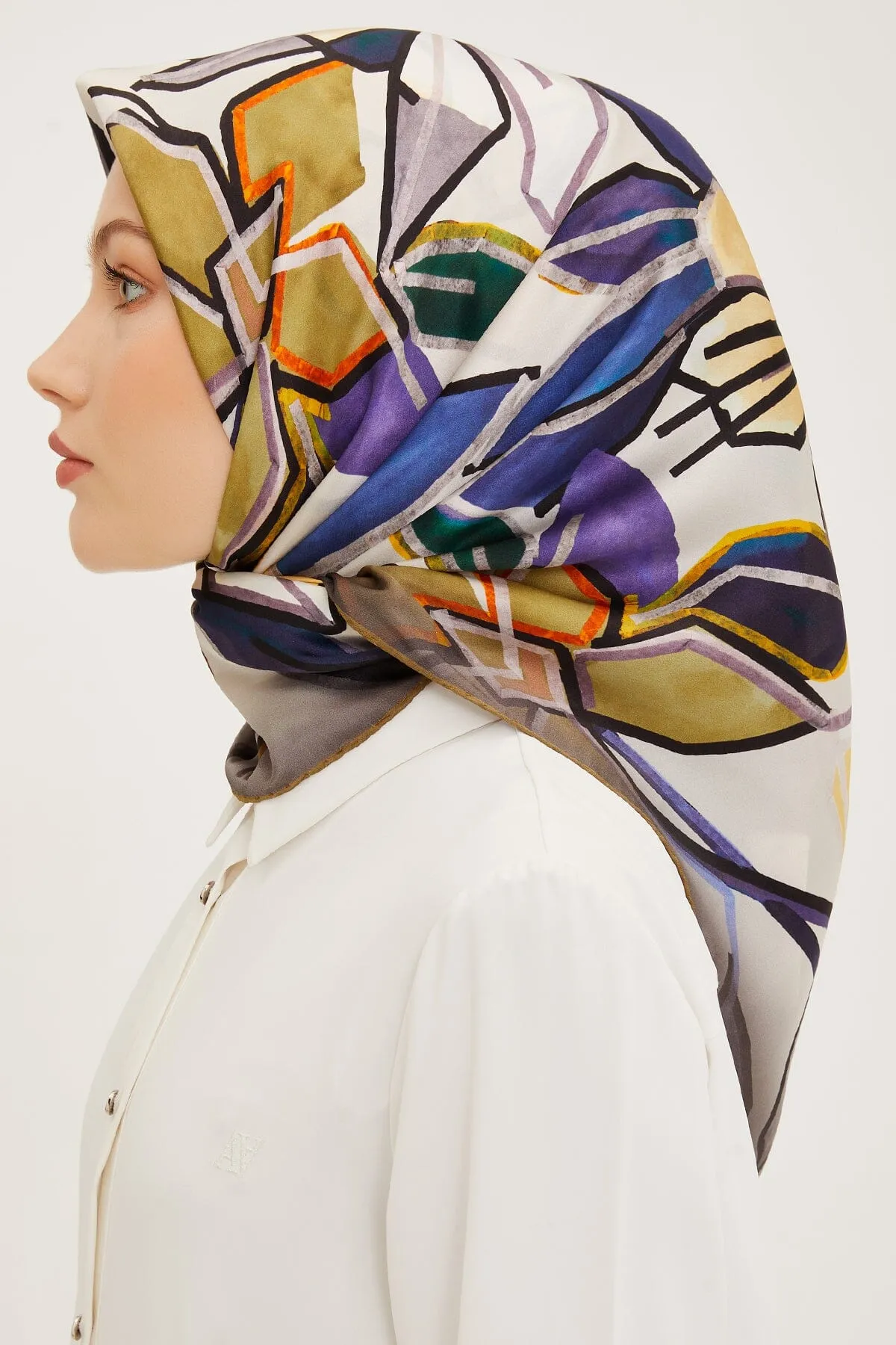 Armine Fion Floral Silk Scarf #6