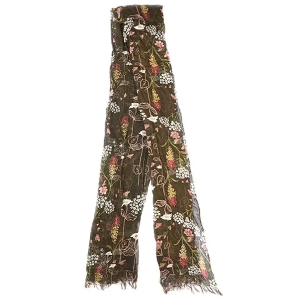 Barbour Ladies Floral Bloom Wrap - Olive