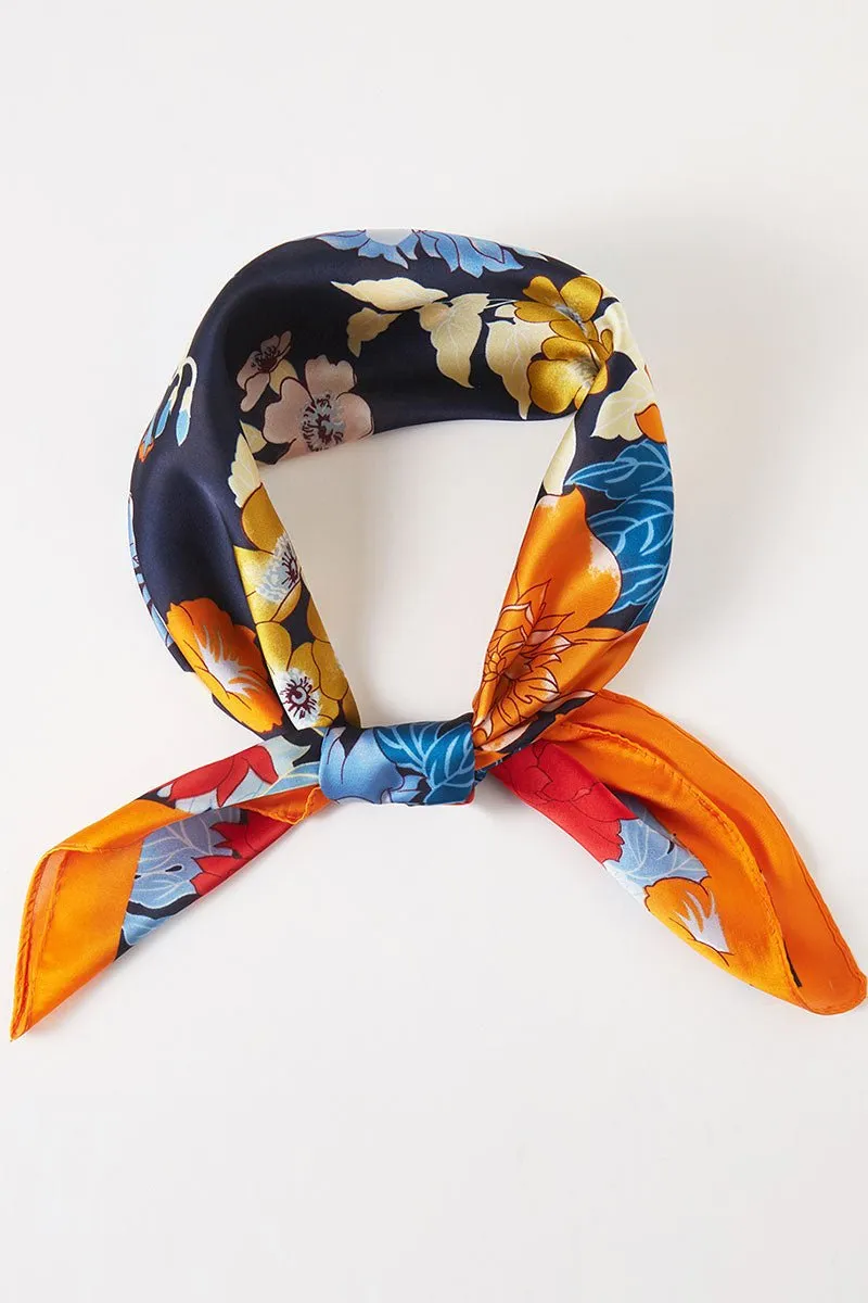 Bloom With A View Square Satin Scarf