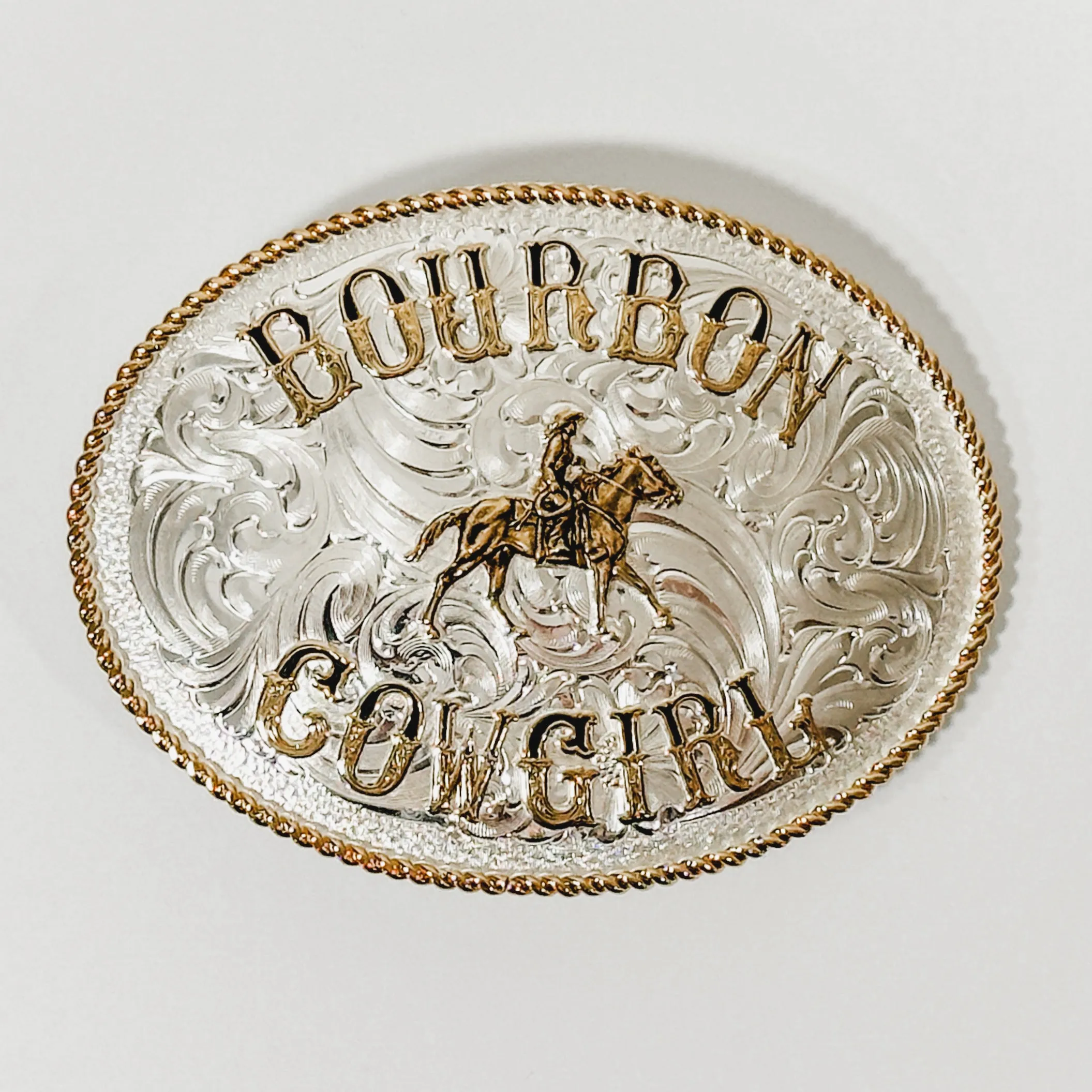 Bourbon Cowgirl Silver Buckle by Montana Silversmiths