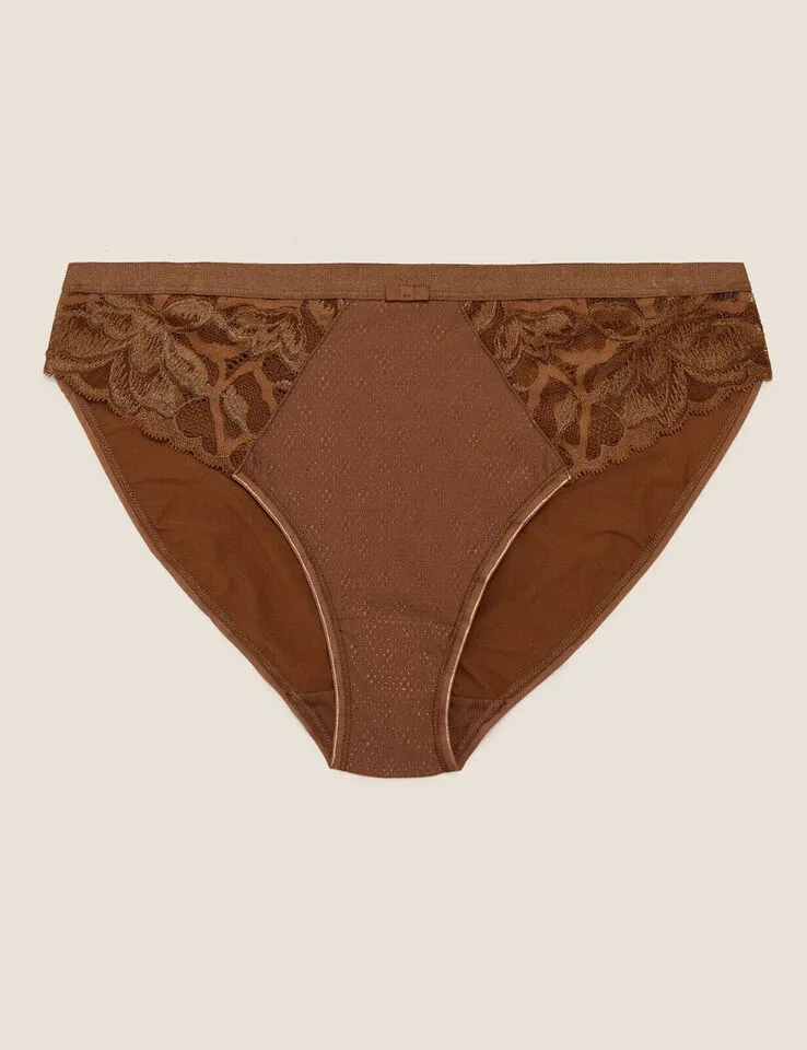 Caramel Wild Bloom Bikini Briefs Size 12