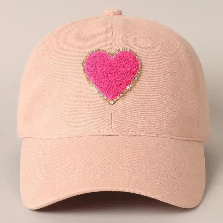 Carlin Cute Heart Baseball Cap