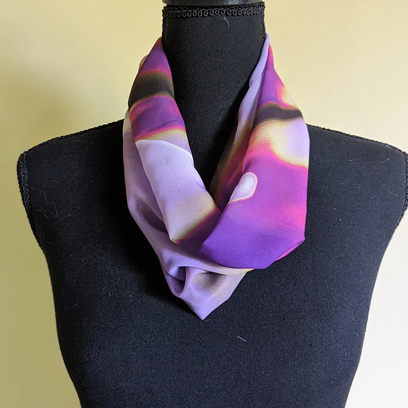 Chiffon Scarf - Purple Amaryllis