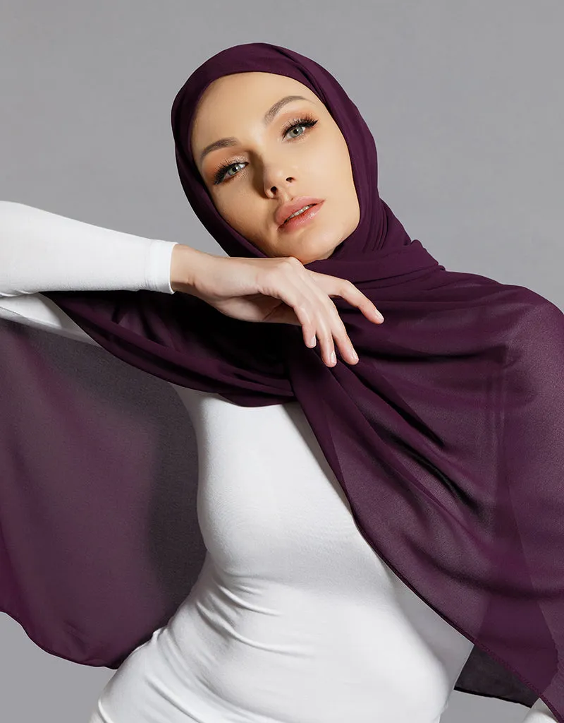 Chiffon Shawl - Shades of Purple