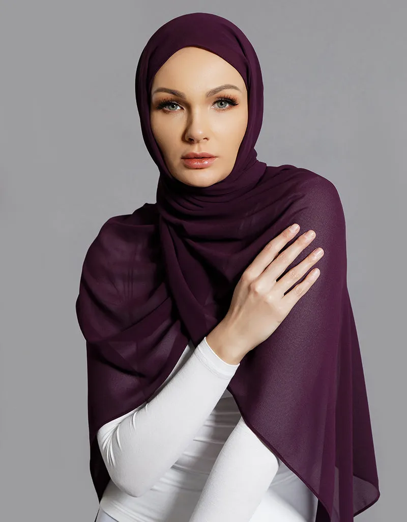 Chiffon Shawl - Shades of Purple