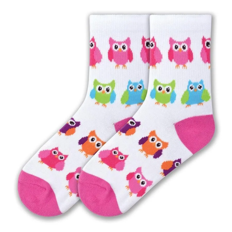 Colorful Owl Socks Children's Crew Sock