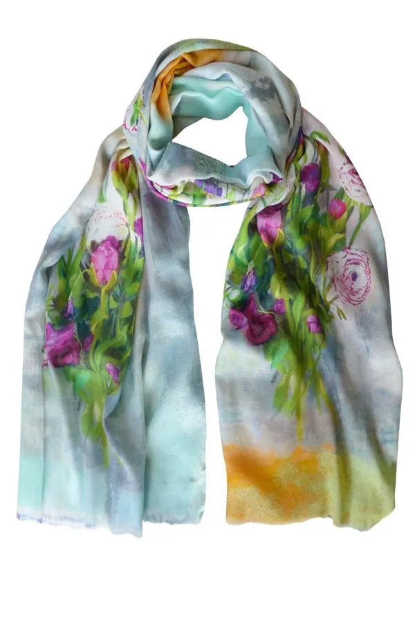 Decoupage Pastel 100% Cotton Scarf