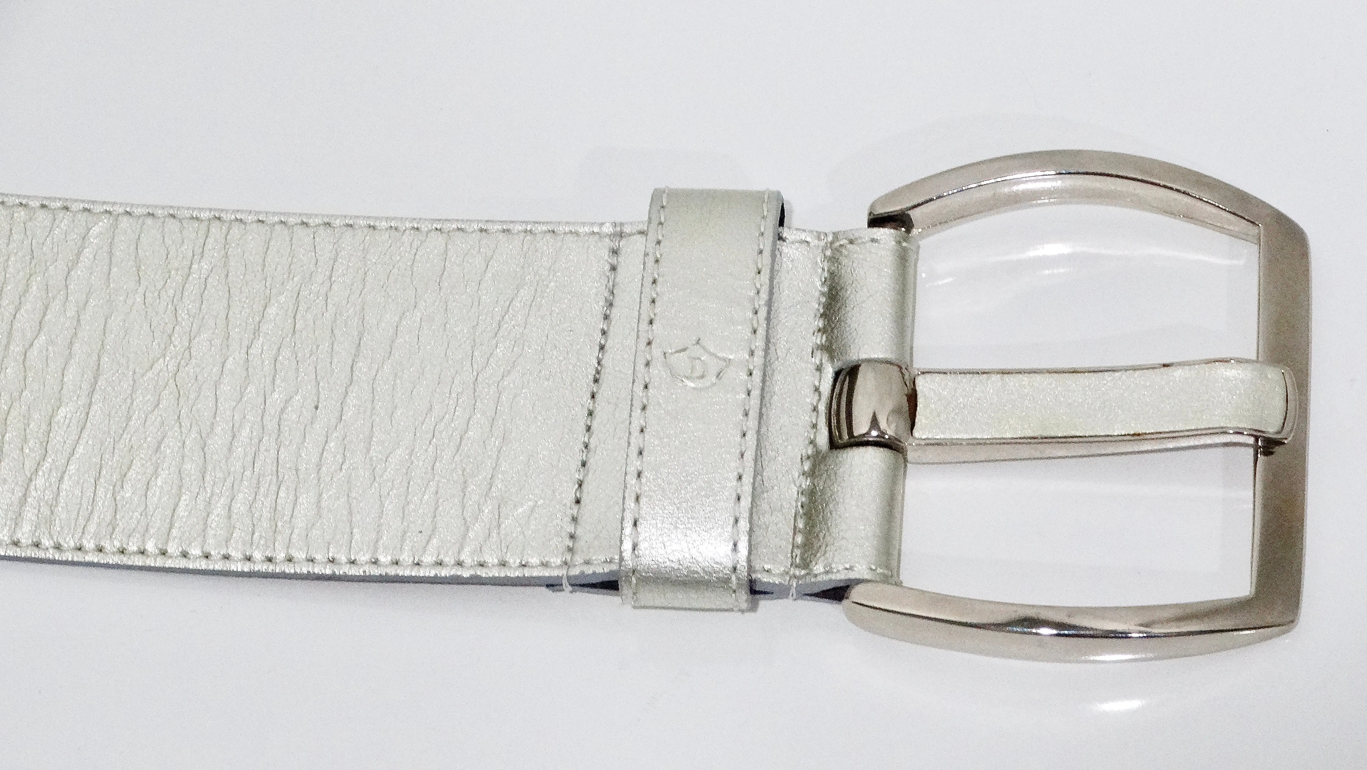 Dismero Patent Champagne Leather Belt