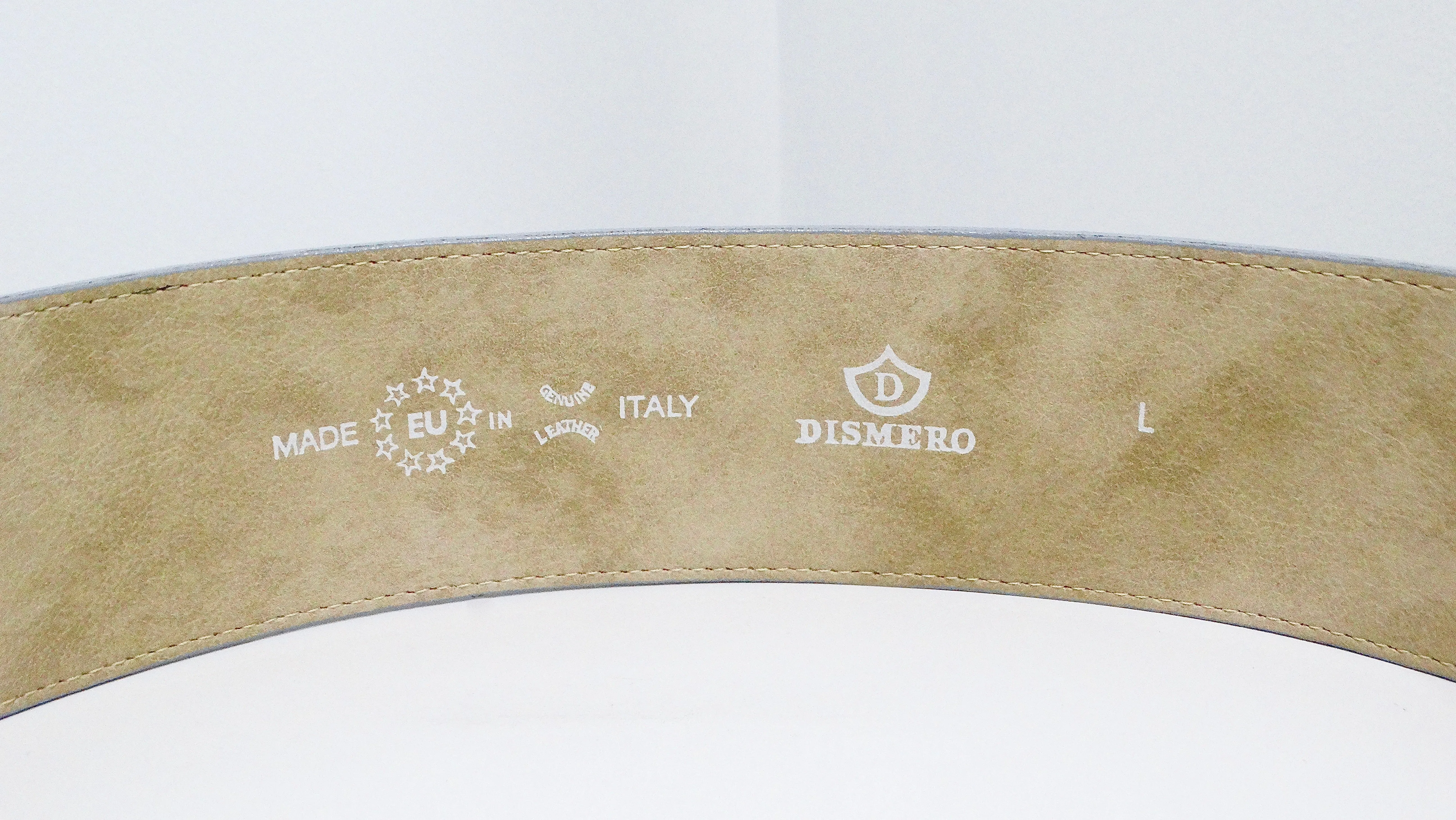 Dismero Patent Champagne Leather Belt