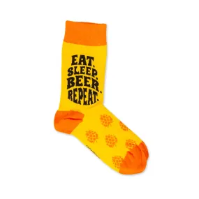 Eat Sleep Beer Repeat Socks Cotton Socks Funny Socks Pattern Socks Unisex Socks Custom Socks Birthday Socks Gift Socks for Her & Him