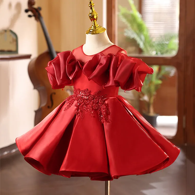 Elegant Baby Girl Flower Girl Dresses Toddler Christening Dresses