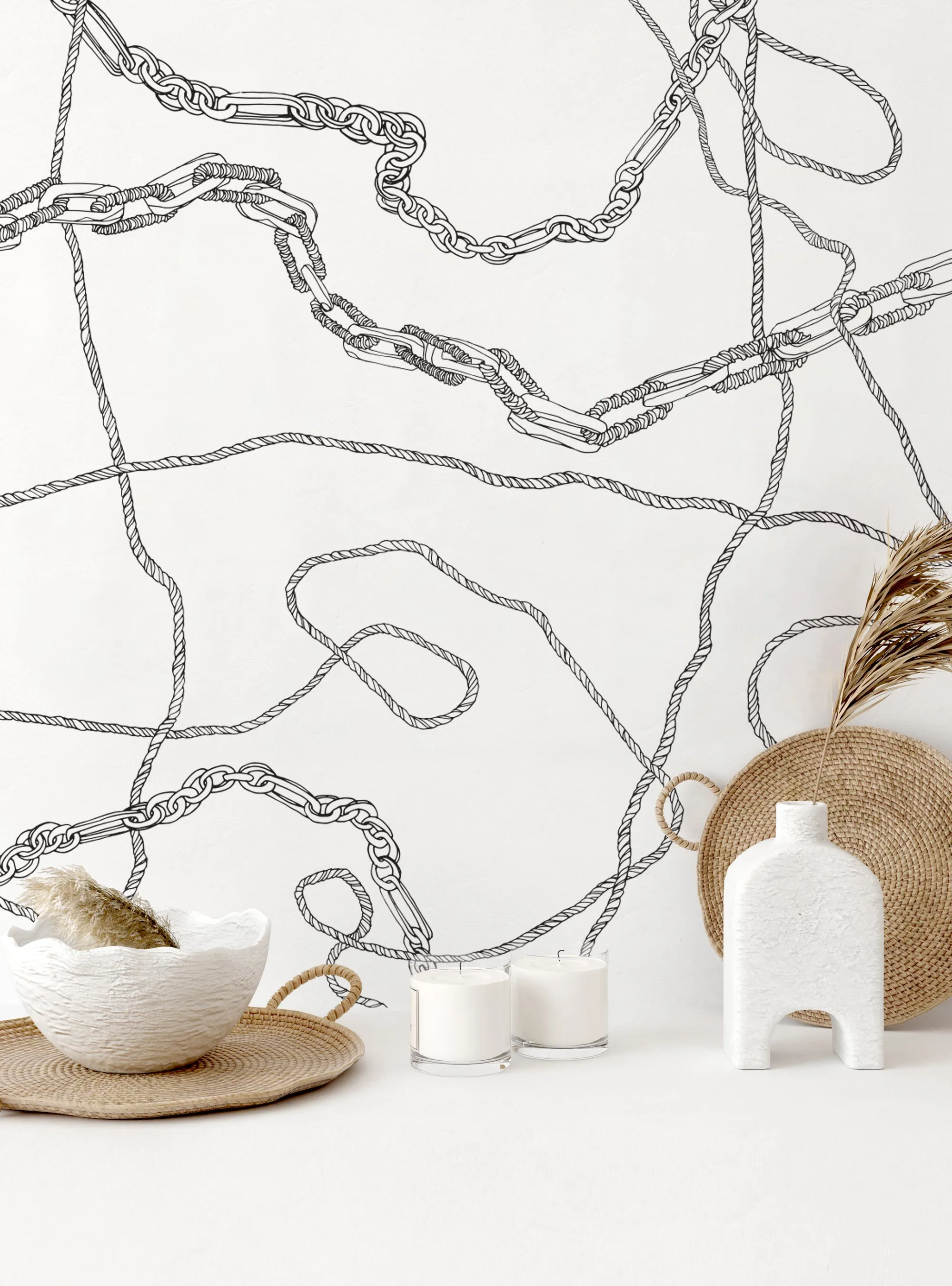 Elegant Ropes and Chains Mural