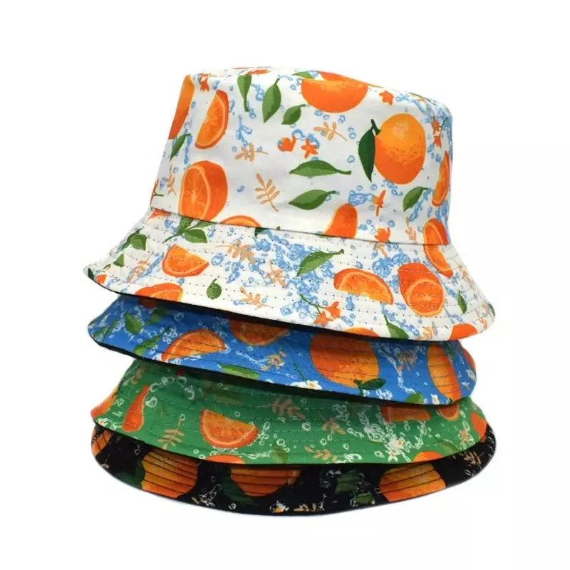 Fresh Oranges Cotton Bucket Hat