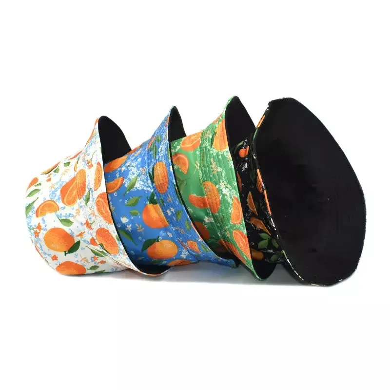 Fresh Oranges Cotton Bucket Hat