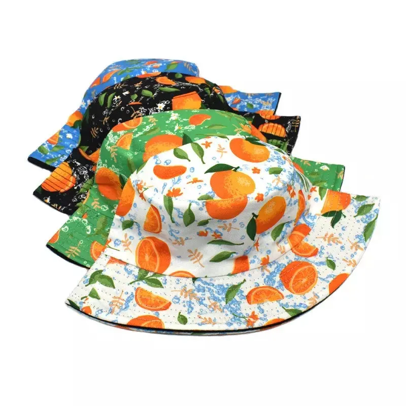 Fresh Oranges Cotton Bucket Hat