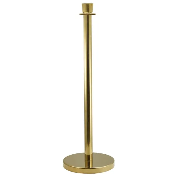 Genware Brass Plated Barrier Post pack of 2