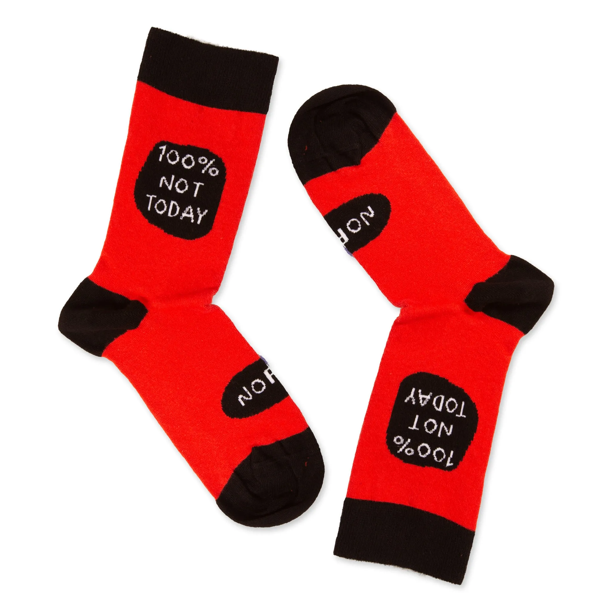 Gift Socks for Her&Him Cotton Socks 100% Not Today Socks Funny Socks Pattern Socks Unisex Socks Custom Socks Birthday Socks