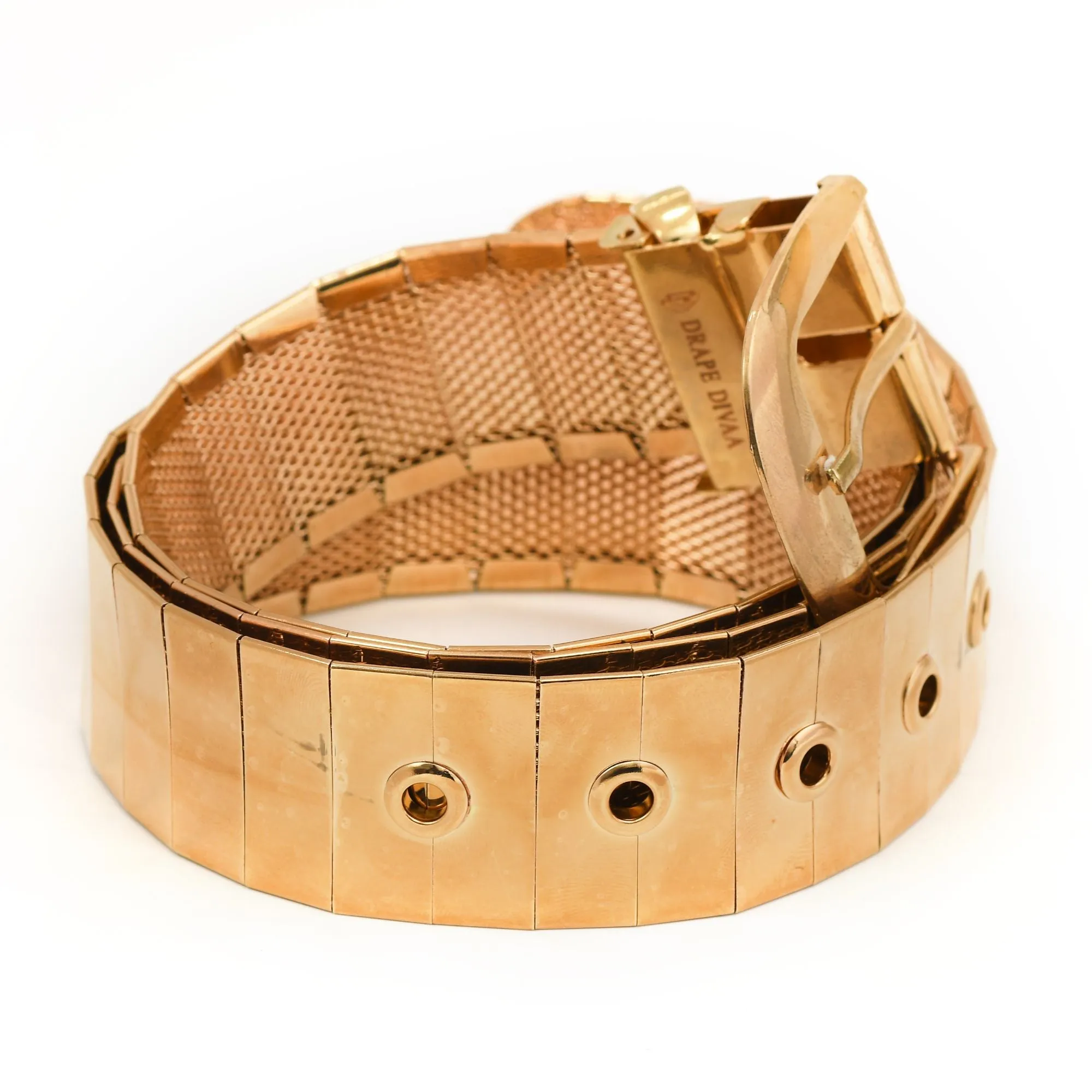 Golden Pin Hole Buckle Belt