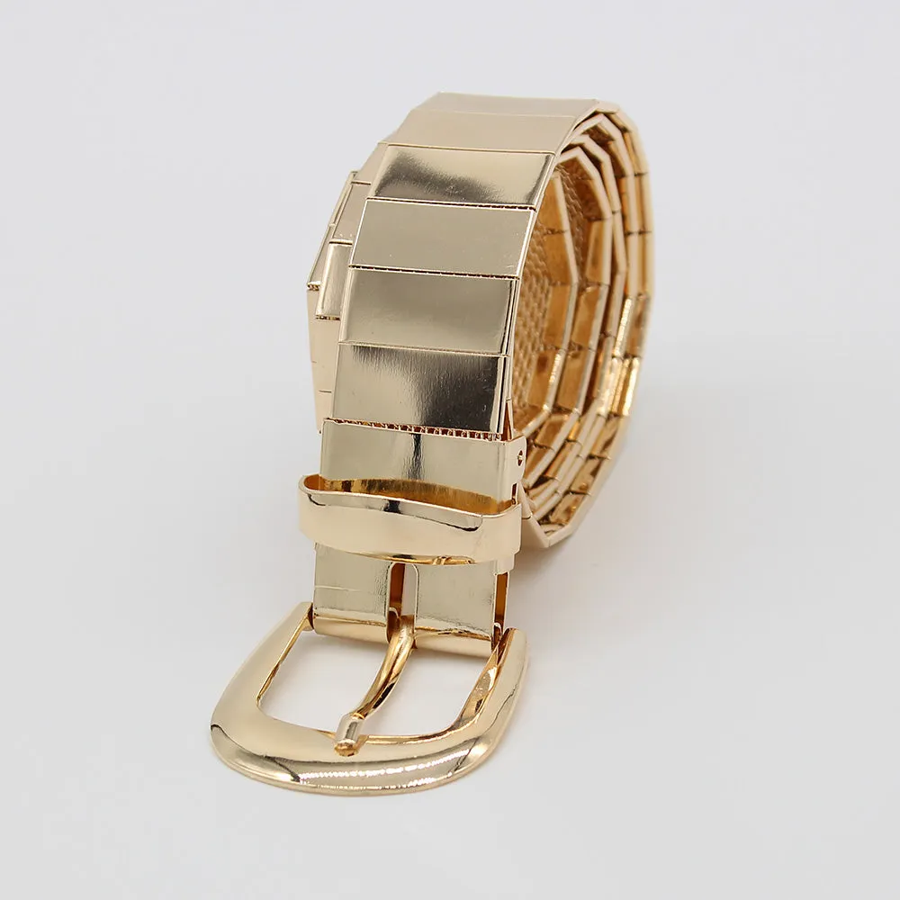 Golden Pin Hole Buckle Belt