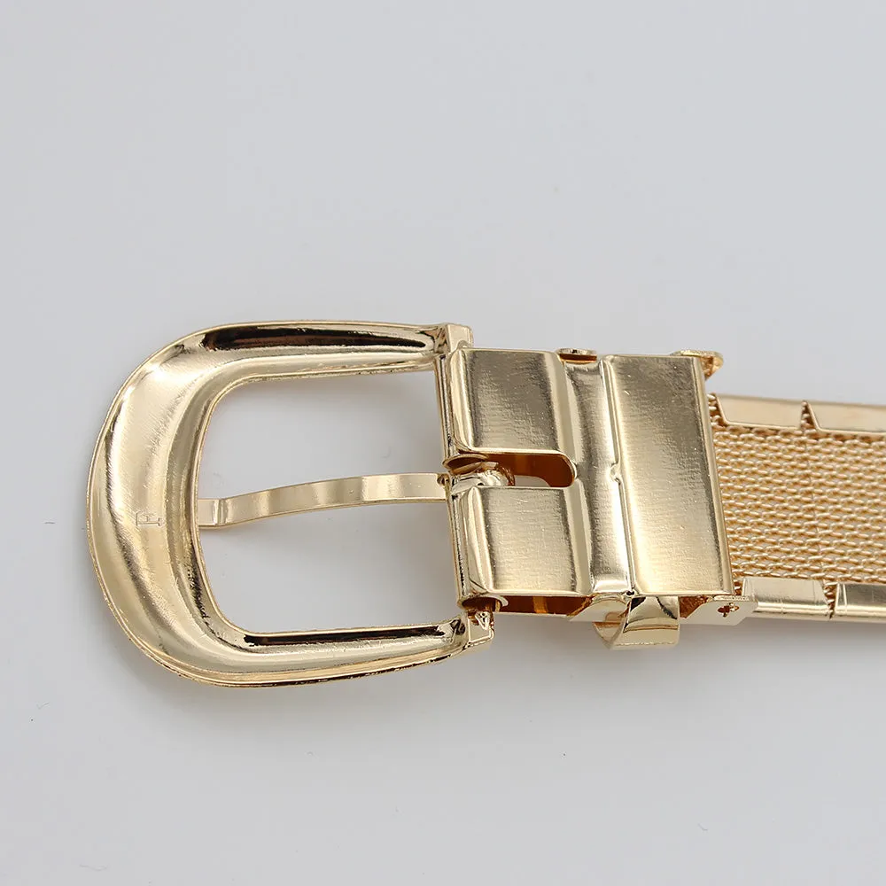 Golden Pin Hole Buckle Belt