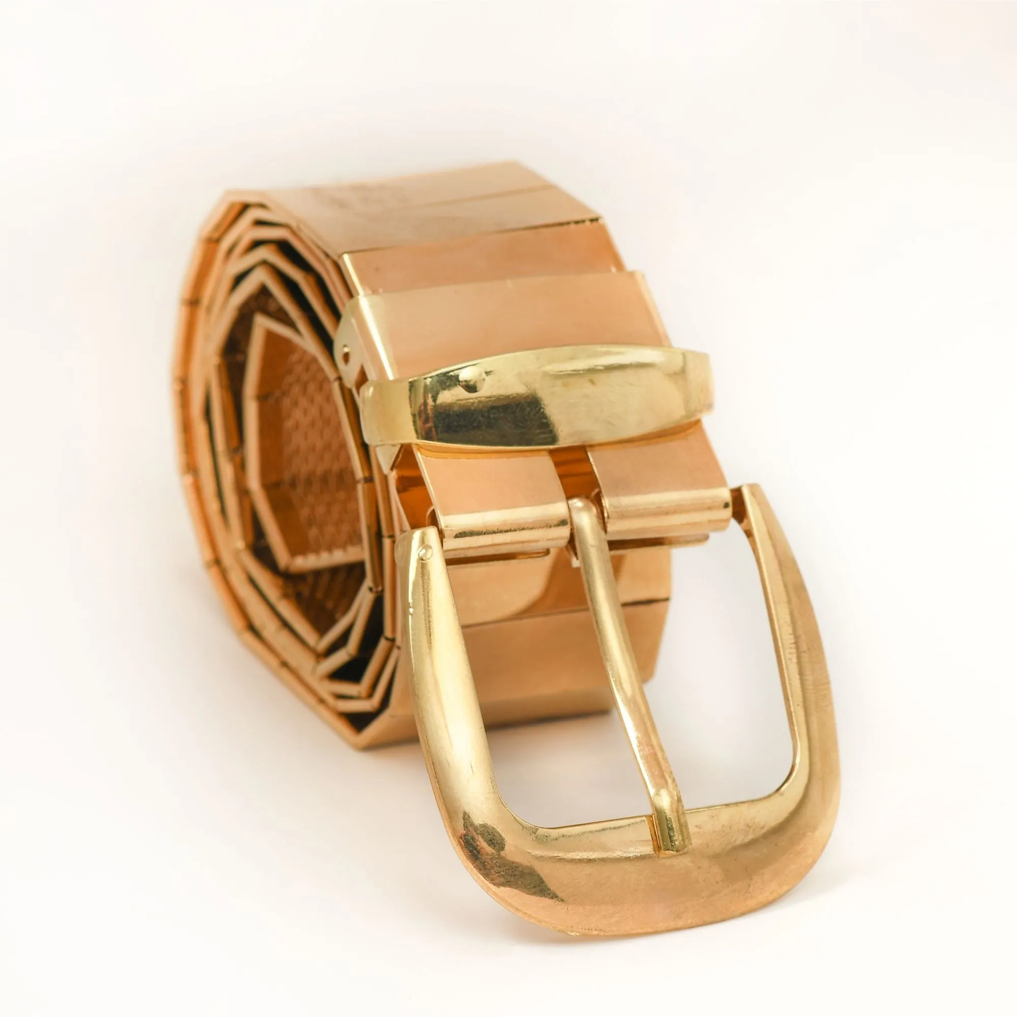 Golden Pin Hole Buckle Belt