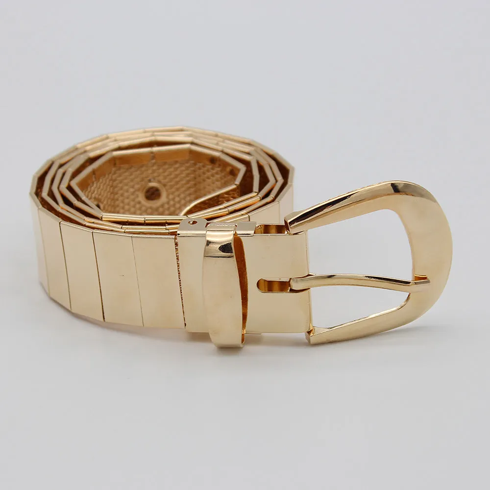 Golden Pin Hole Buckle Belt