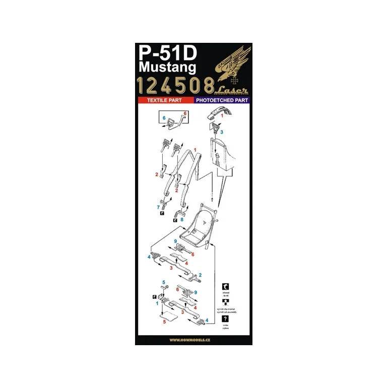 HGW 1/24 P-51D Mustang - Seatbelts | 124508