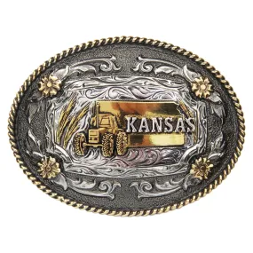 Kansas — Oval Rope Edge Buckle