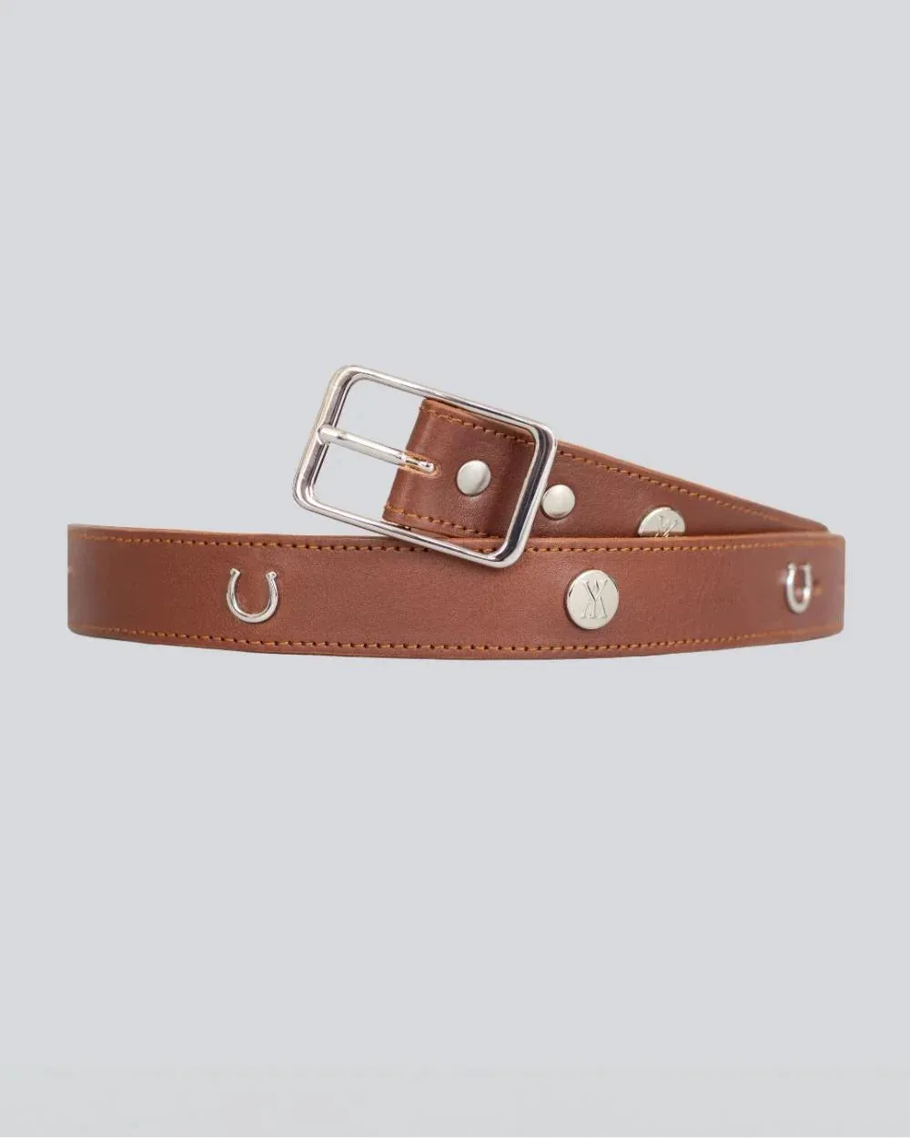 Leather Buckle Belt Brown