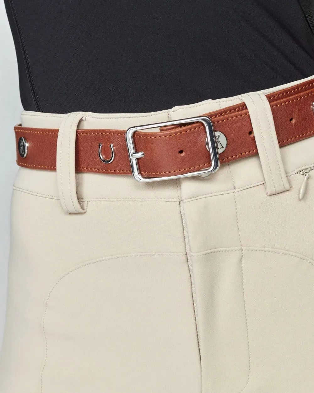 Leather Buckle Belt Brown