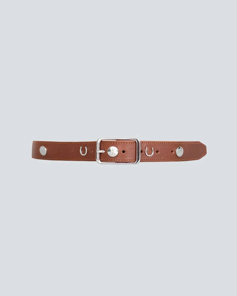 Leather Buckle Belt Brown