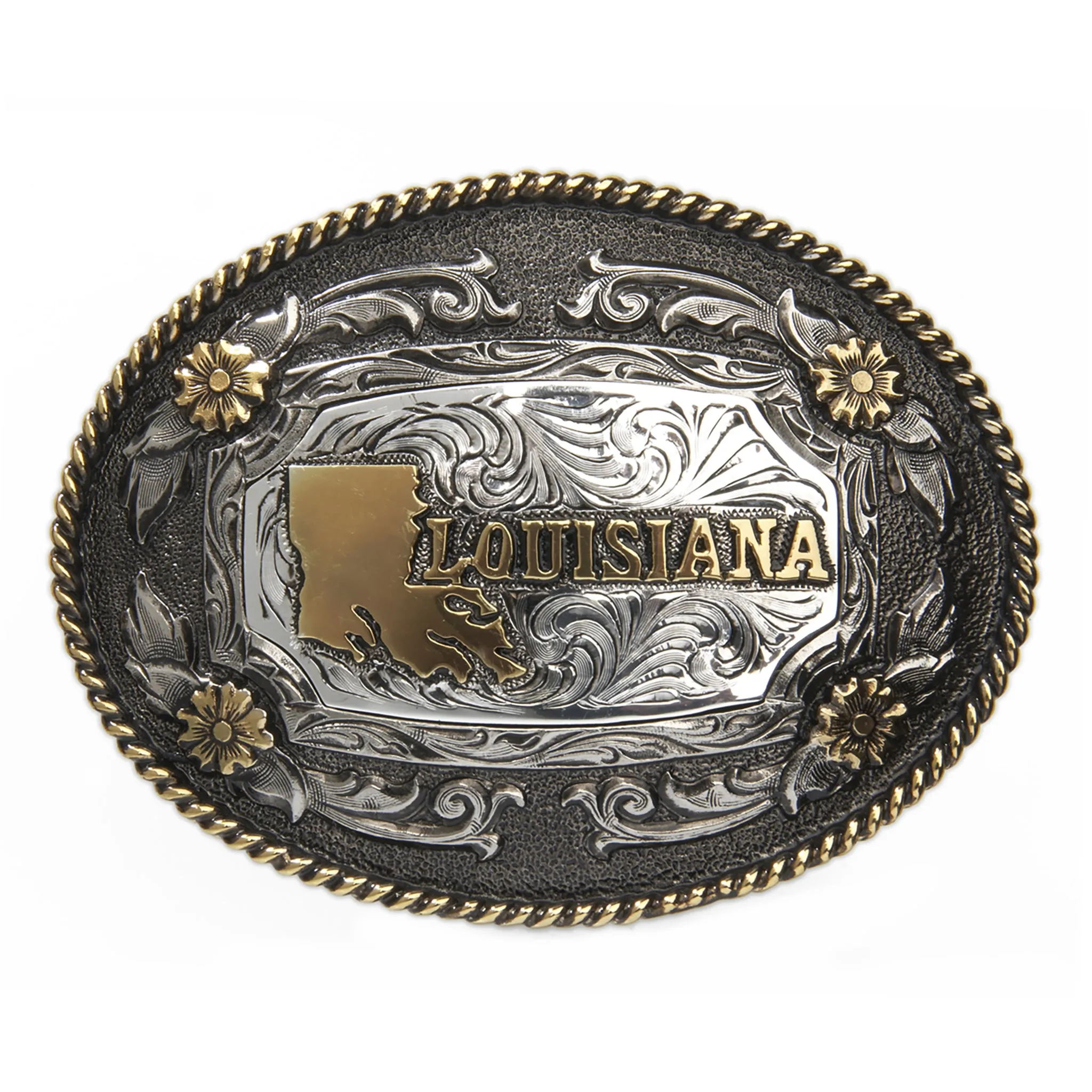 Louisiana — Oval Rope Edge Buckle