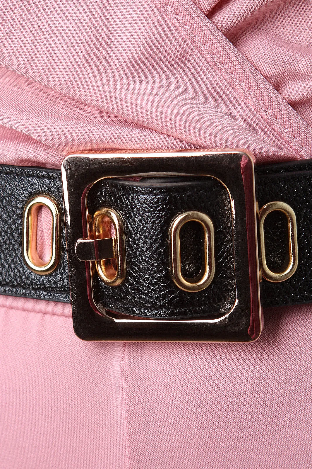 Metallic Square Buckle Belt