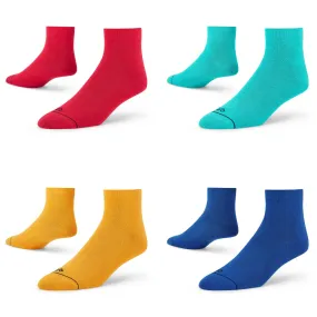 Minimalist Solid Ankle Socks - 4-Pack for Sophisticated Looks