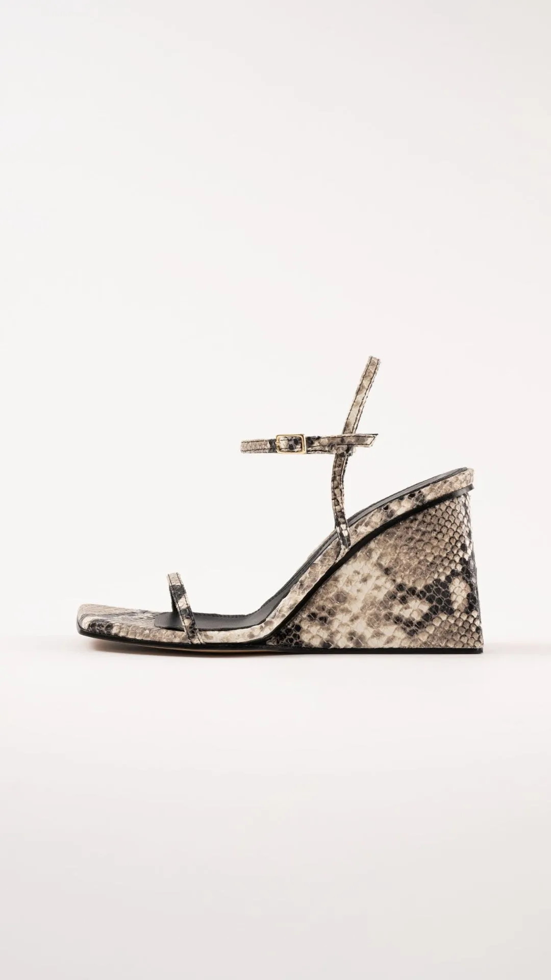 MIRTA - Beige Python Leather Sandals