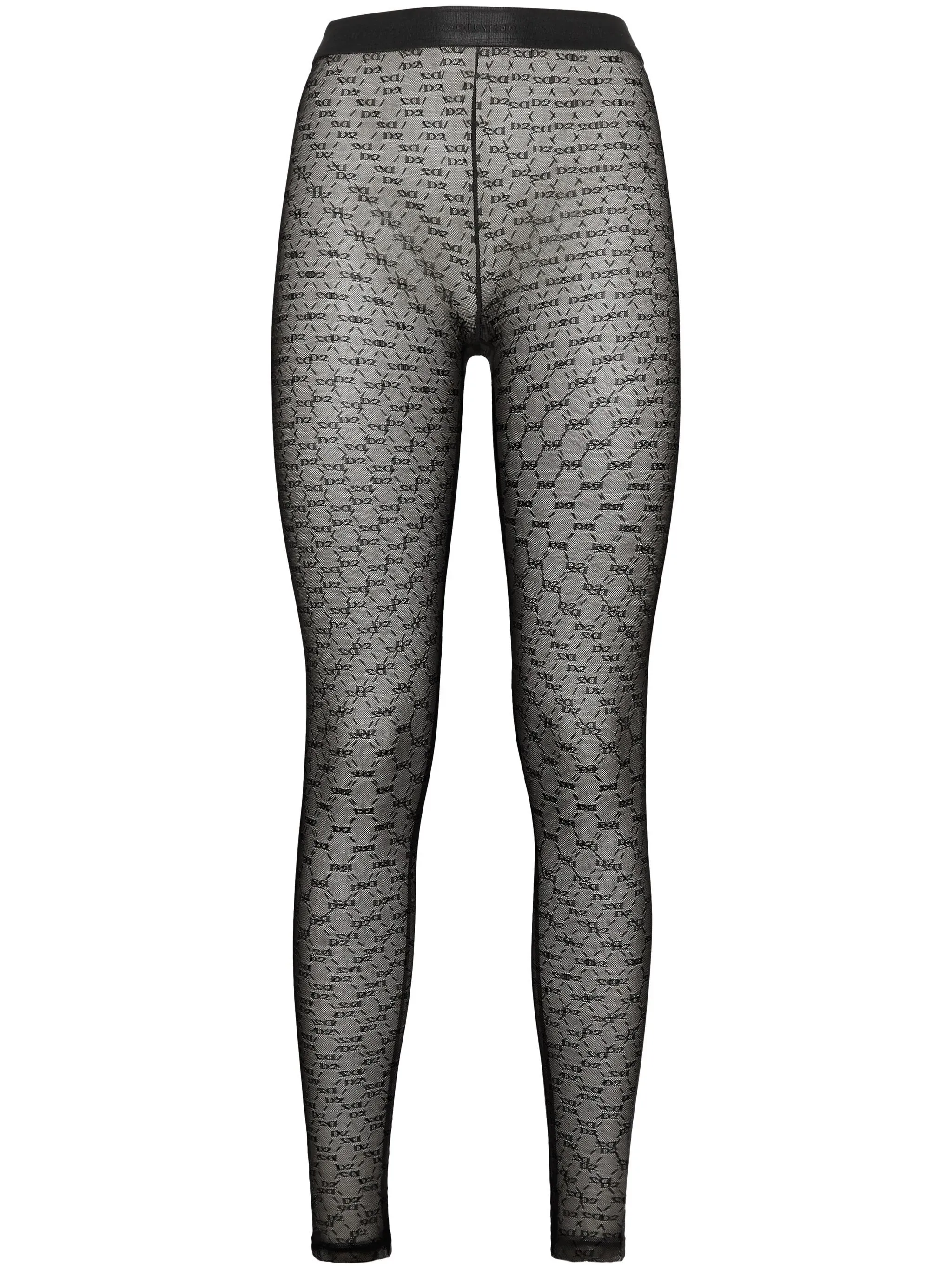 monogram high-waisted tights