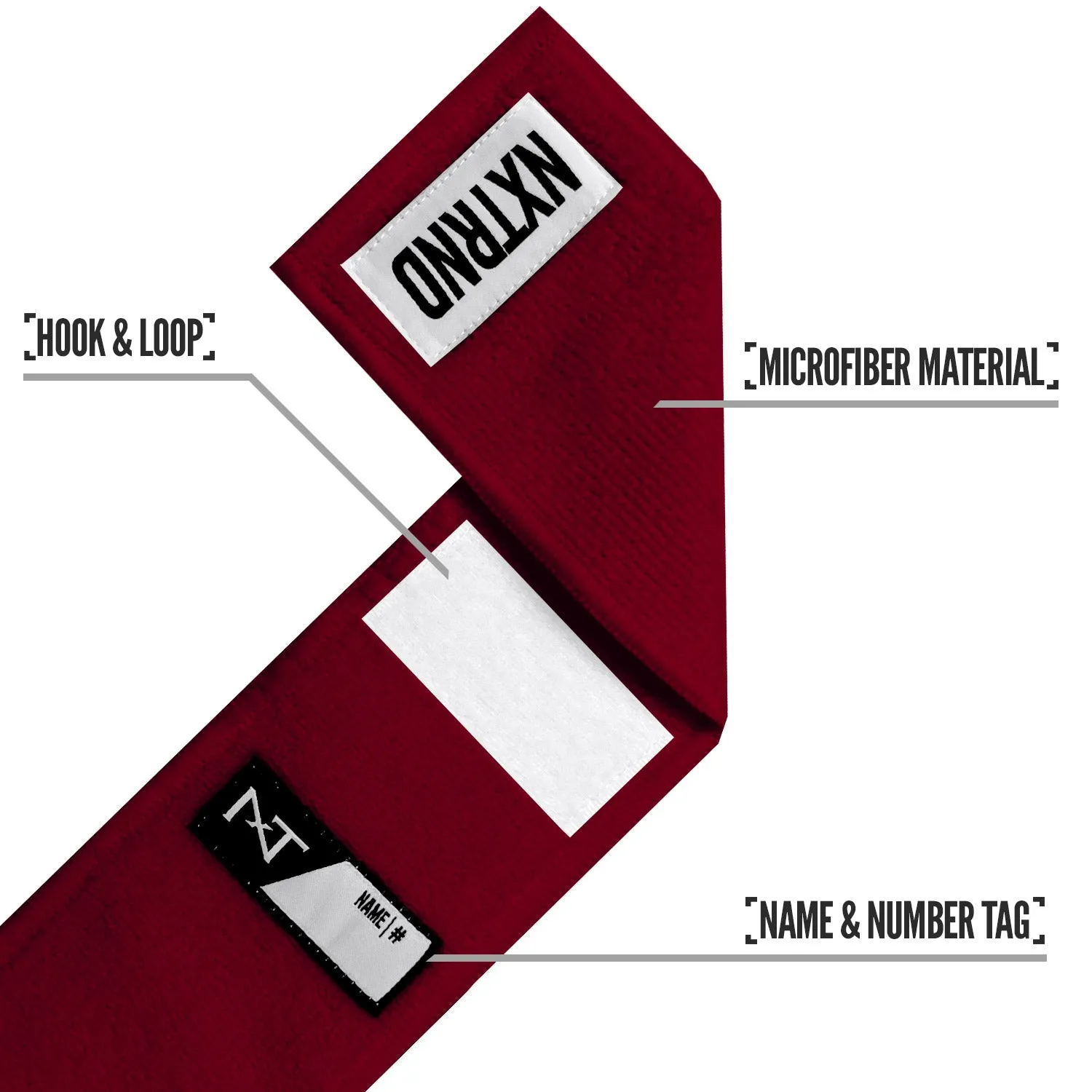 Nxtrnd Streamer Football Towel Maroon