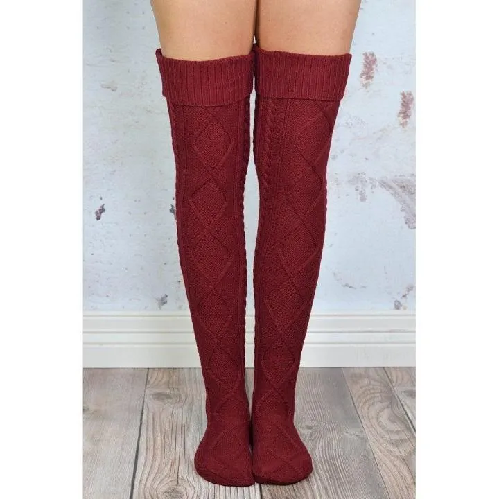 Over The Knee Knit Socks