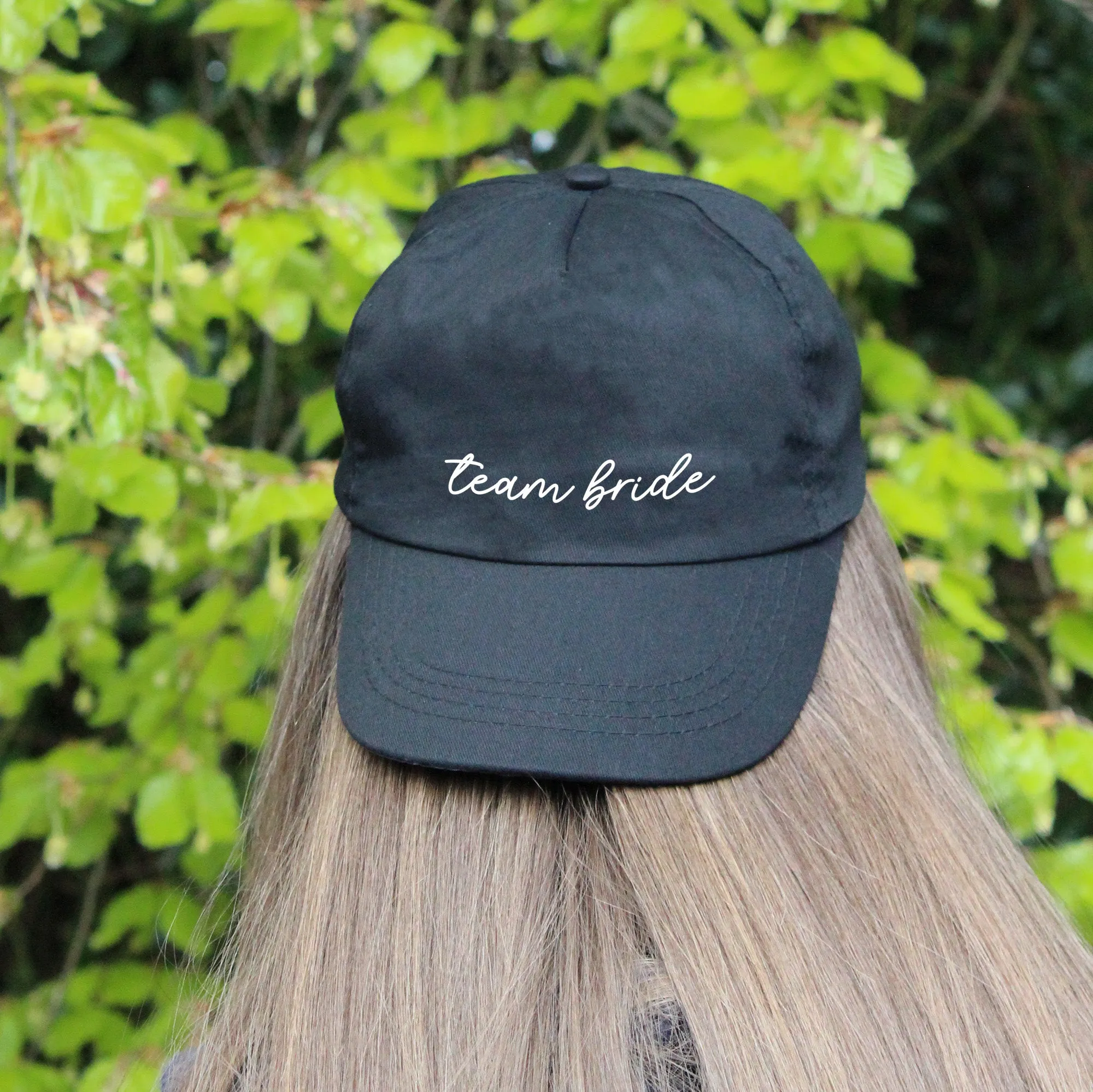 Personalised Black Team Bride & White Bride Caps