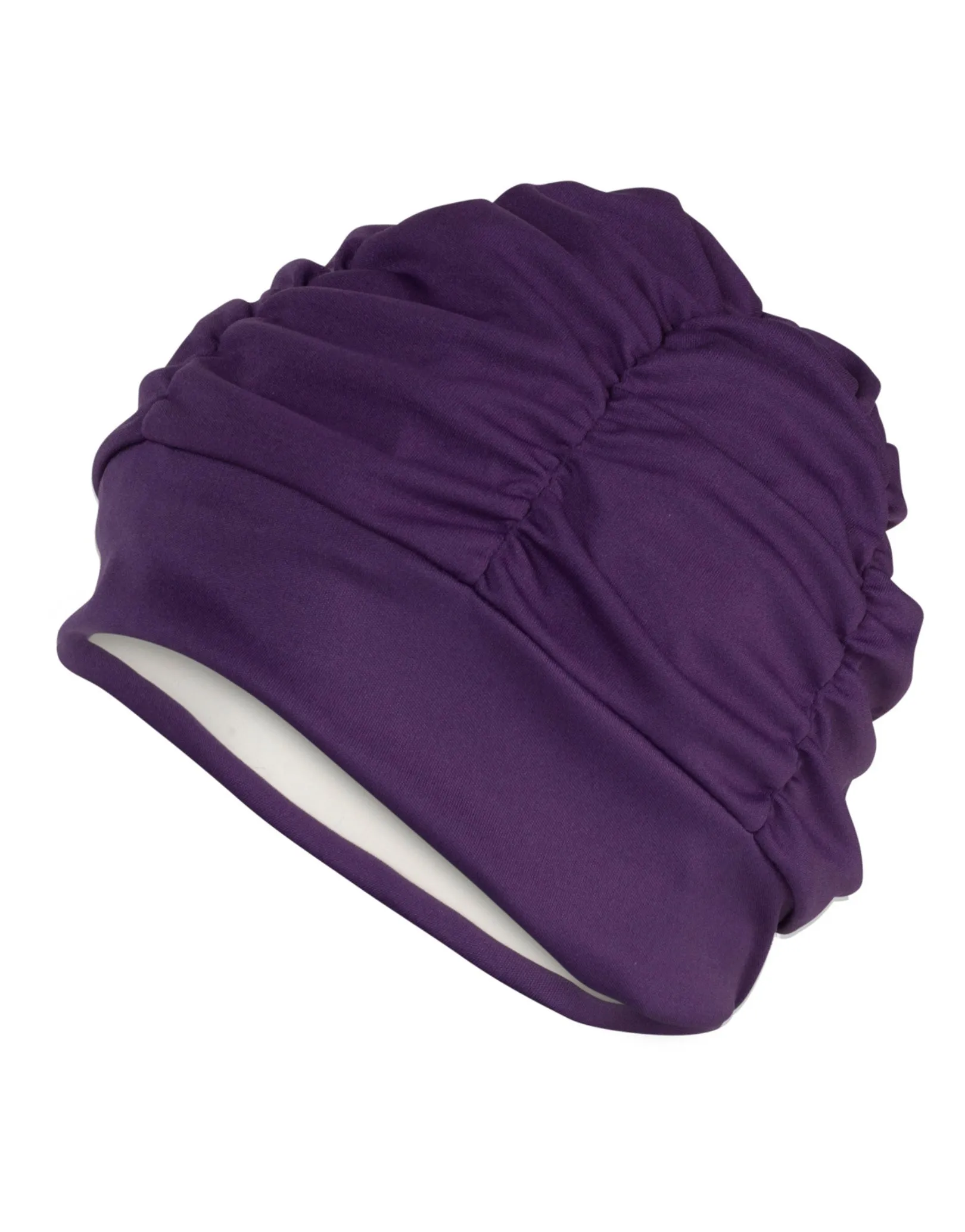 Pleated Fabric Swim Cap