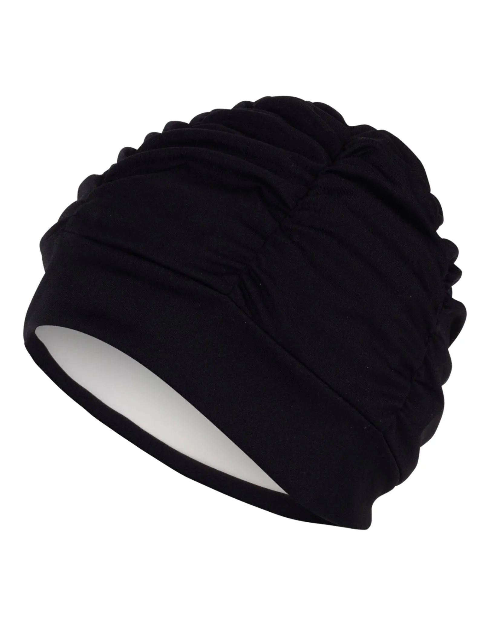 Pleated Fabric Swim Cap