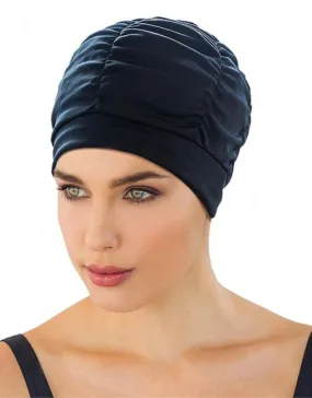 Pleated Fabric Swim Cap