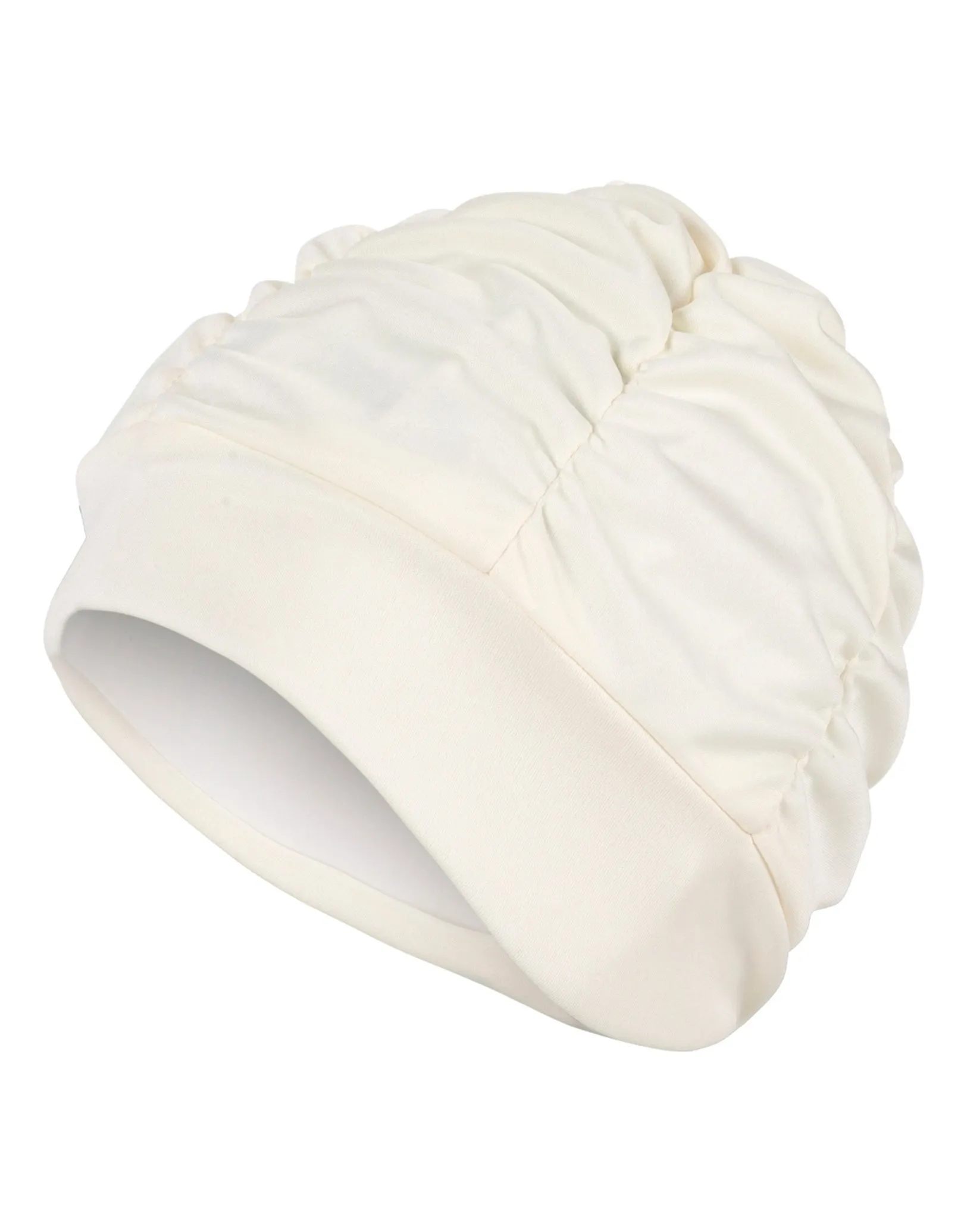 Pleated Fabric Swim Cap