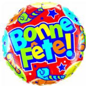 "Bonne Fete Chapeaux Round Party Hats - 18 Inch Packaged"