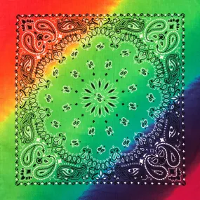 Rainbow Paisley Bandanna