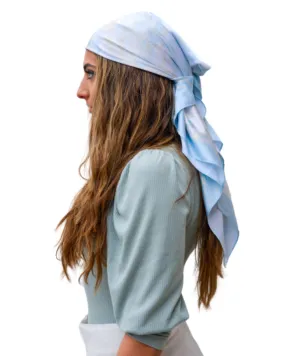 Tie Ur Knot Pastel Blue Snakeskin Watercolor Untied Scarf