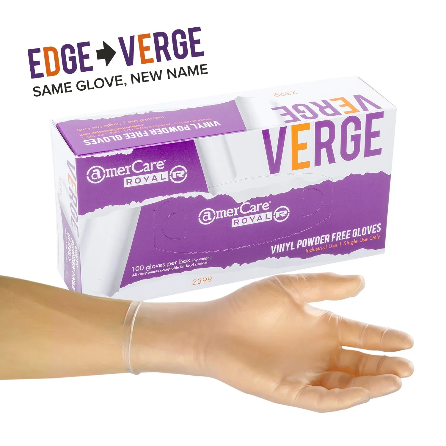 Verge Powder Free Vinyl Glove (#2399) Samples